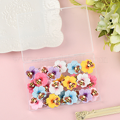 24 шт. 6 цвета непрозрачные подвески из смолы&nbsp;RESI-SC0006-46