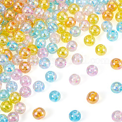 300шт 6 цвета прозрачные акриловые бусины&nbsp;MACR-TA0002-47