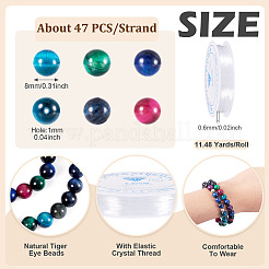 Набор для самостоятельного изготовления браслета/ожерелья из натурального тигрового глаза&nbsp;DIY-TA0012-65