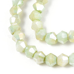 Нити из окрашенных стеклянных бусин с эффектом омбре&nbsp;LS-GLAA-T025-4mm-09D