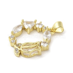 Стойки обшивки латунь микро проложить Циркон подвеску&nbsp;KK-C052-12G