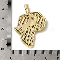 Латунные микропаве прозрачные подвески с фианитом&nbsp;KK-R162-075G