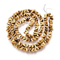 Стеклянные бусины с гальваническим покрытием &nbsp;GLAA-N024-4mm-01