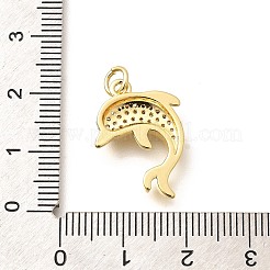 Латунные микропаве прозрачные подвески с фианитом&nbsp;KK-Q040-03I-G