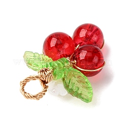 Подвески из окрашенного распылением кракле из стекла&nbsp;PALLOY-JF04489