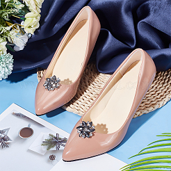 2 шт. зажимы для пряжек для обуви из платинового сплава&nbsp;ALRI-FG0001-04A