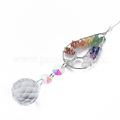 Натуральные смешанные драгоценные камни большие подвески&nbsp;G-N333-010H