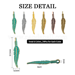 144 шт. 6 цвета подвески из сплава в тибетском стиле&nbsp;FIND-DC0002-11