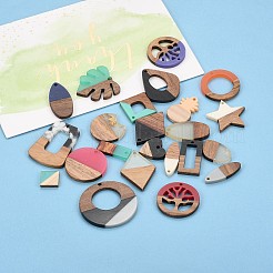 Подвески из смолы и ореха&nbsp;RESI-MSMC006-04