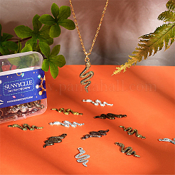 40 шт. 4-х цветные подвески из сплава змеи&nbsp;TIBEP-SC0001-82