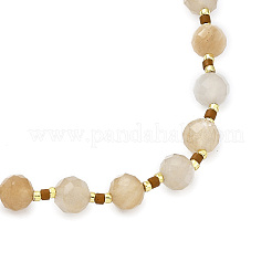 Регулируемый браслет из бисера из натуральных и синтетических смешанных камней и семян миюки для женщин&nbsp;BJEW-O187-15