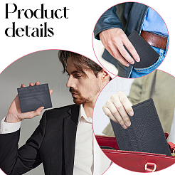 1 шт. держатель для визитных карточек из воловьей кожи&nbsp;AJEW-CL0002-52B