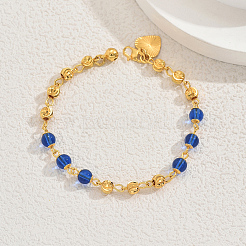 Элегантные браслеты из латунных и стеклянных круглых бусин для женщин&nbsp;ID0127