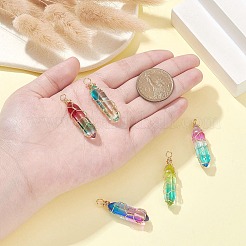 10шт 5 цвета стеклянные подвески&nbsp;FIND-CJ0001-64