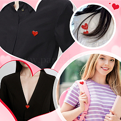 20 шт. значок в виде сердца из смолы для рюкзака&nbsp;HEAR-PH0001-02A