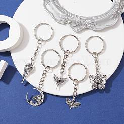 Брелки с подвесками из сплава в тибетском стиле&nbsp;KEYC-JKC00704