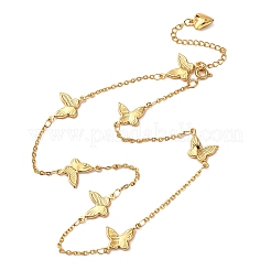 Женские ожерелья-цепочки в форме бабочек из нержавеющей стали 304&nbsp;NJEW-G178-05G