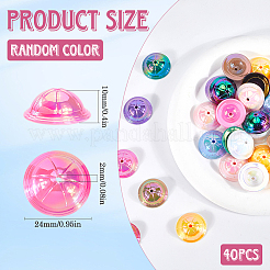 40шт УФ-покрытие непрозрачные акриловые бусины&nbsp;OACR-SP0001-13