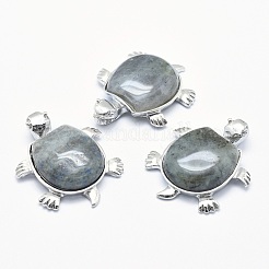 Натуральный лабрадоритный кулон&nbsp;G-G759-B07