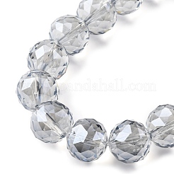 Прозрачные стеклянные бусины гальваническим пряди&nbsp;EGLA-N002-34F-F03