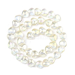 Гальванизированная нить из прозрачных стеклянных бусин&nbsp;EGLA-A045-01-AB02