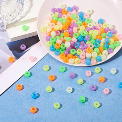 210шт 7 цвета светящиеся акриловые бусины&nbsp;OACR-TA0003-23