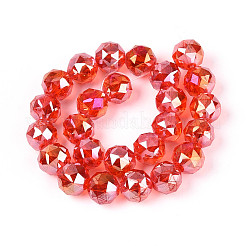 Нити из прозрачных круглых бусин с цветным покрытием ab&nbsp;EGLA-T029-8mm-12T-11