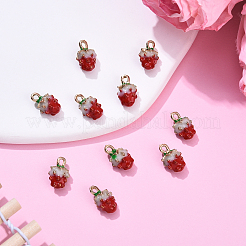 10 шт. позолоченные эмалевые подвески из сплава&nbsp;ENAM-YW0005-93