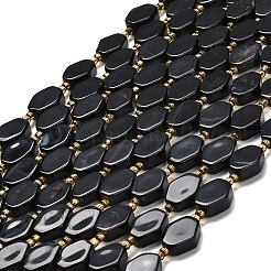 Натуральный черный агат бисер нитей&nbsp;G-F807-A02-02