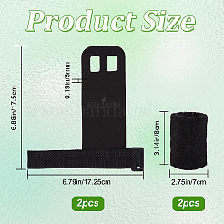 1 комплект фибровых рукояток для тяжелой атлетики&nbsp;AJEW-GF0005-51