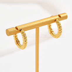 Латунные витые спиральные серьги-кольца&nbsp;UF5324