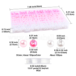 100 шт. 4-цветные бусины из АБС-пластика&nbsp;OACR-FS0002-09A