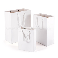 15 шт. 3 размера прямоугольные бумажные подарочные сумки для хранения с ручкой&nbsp;ABAG-TA0001-73A