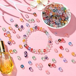 300шт прозрачные расписные стеклянные бусины для выпечки&nbsp;GLAA-CJ0002-46