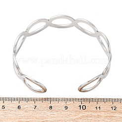 Браслеты-манжеты из нержавеющей стали 304 для женщин&nbsp;LS-BJEW-D306-02P