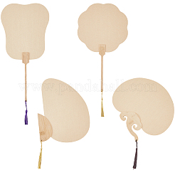 4 шт. 4 стиля бумажных вееров&nbsp;AJEW-GF0011-45B