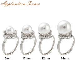 Цветочная латунь микропаве кубический цирконий регулируемые настройки кольца&nbsp;KK-K297-13P