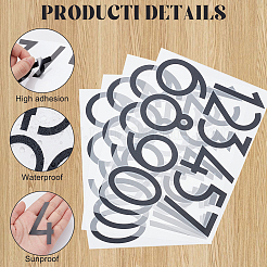 Самоклеящиеся светоотражающие наклейки для почтовых ящиков № 0~9 для домашних животных&nbsp;DIY-WH20010-26C-02