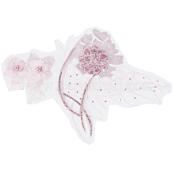 Цветочное кружево вышивка шитье аппликации из волокон&nbsp;DIY-WH20011-90A