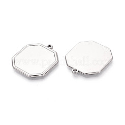 Оправы для подвесок из нержавеющей стали 304 в виде кабошонов&nbsp;STAS-N108-72P