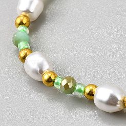 Пластиковые браслеты из жемчужных бусин для женщин&nbsp;BJEW-WH0016-69B