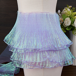 10 ярд прозрачного полиэстерового кружева с плиссировкой&nbsp;OCOR-GF0004-74G