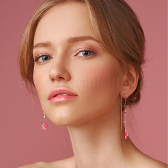 6 пара двухцветных сережек-капель из смолы&nbsp;EJEW-AN0001-21