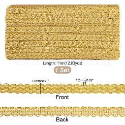 Волнистая кружевная лента из полиэстера длиной 11 м.&nbsp;OCOR-WH0088-26A