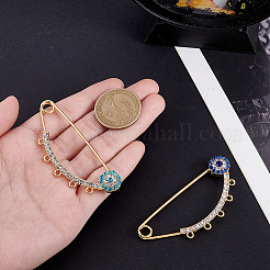 2 шт. 2-х цветная латунная фурнитура для броши&nbsp;KK-PH0013-71