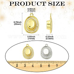 6 шт. 2 цвета латунные подвески с микропаве и кубическим цирконием&nbsp;KK-CJ0003-14