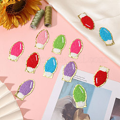 18 шт. 6-х цветные рождественские лампочки из полиэстера с вышивкой&nbsp;PATC-CA0001-35