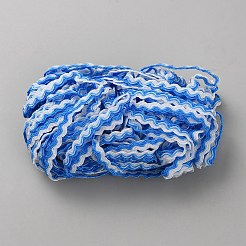 Двухцветная лента из полиэстера с волнистой бахромой длиной 16 м.&nbsp;OCOR-WH0003-056