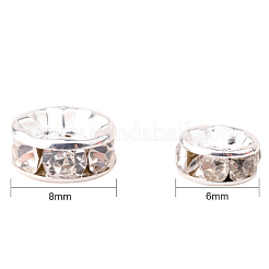 Посеребренные медные Ближний Восток горный хрусталь Spacer бисер&nbsp;RB-PH0001-08S-NF