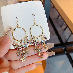 Серьги-кисточки из сплава стекла&nbsp;FS-WG44606-01